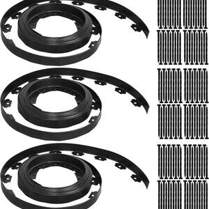 Gardzen 1.5" x 100' Landscape Edging Kit, Garden Edging Coil Comes with 120 Pcs